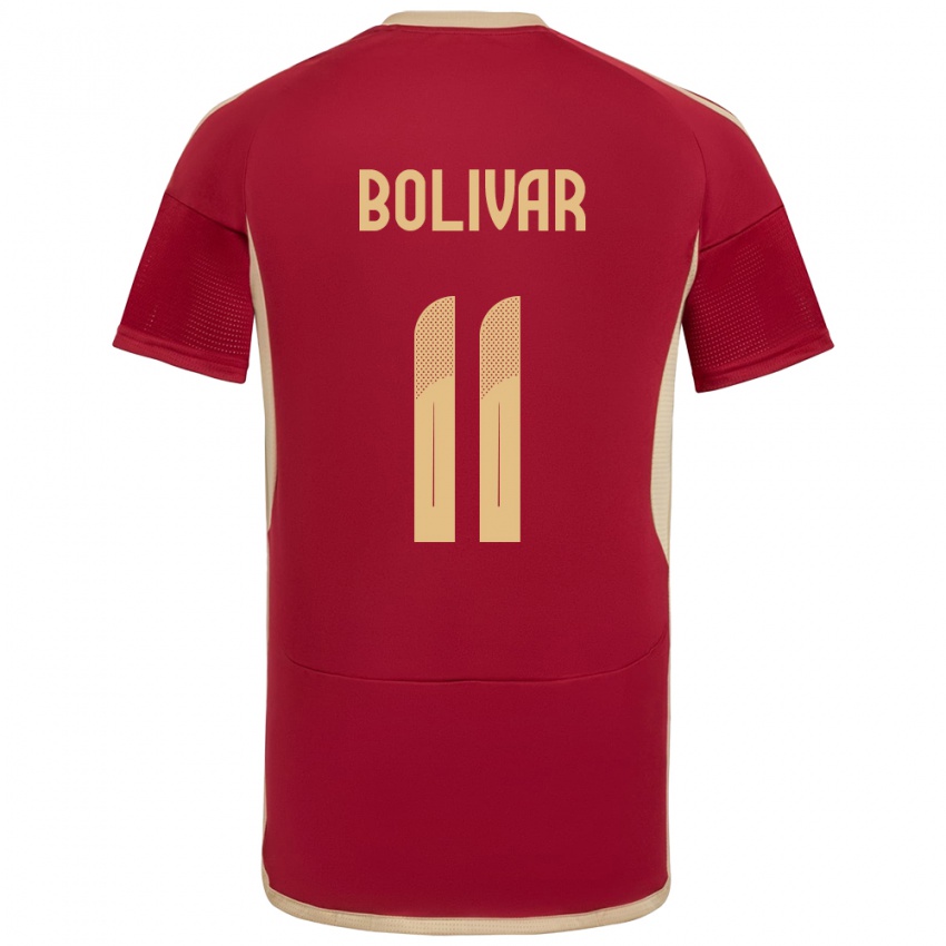 Niño Camiseta Venezuela Jovanny Bolívar #11 Borgoña 1ª Equipación 24-26 La Camisa Argentina