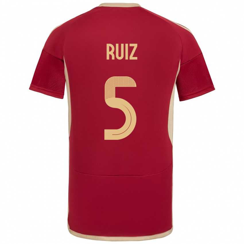 Niño Camiseta Venezuela Emerson Ruíz #5 Borgoña 1ª Equipación 24-26 La Camisa Argentina