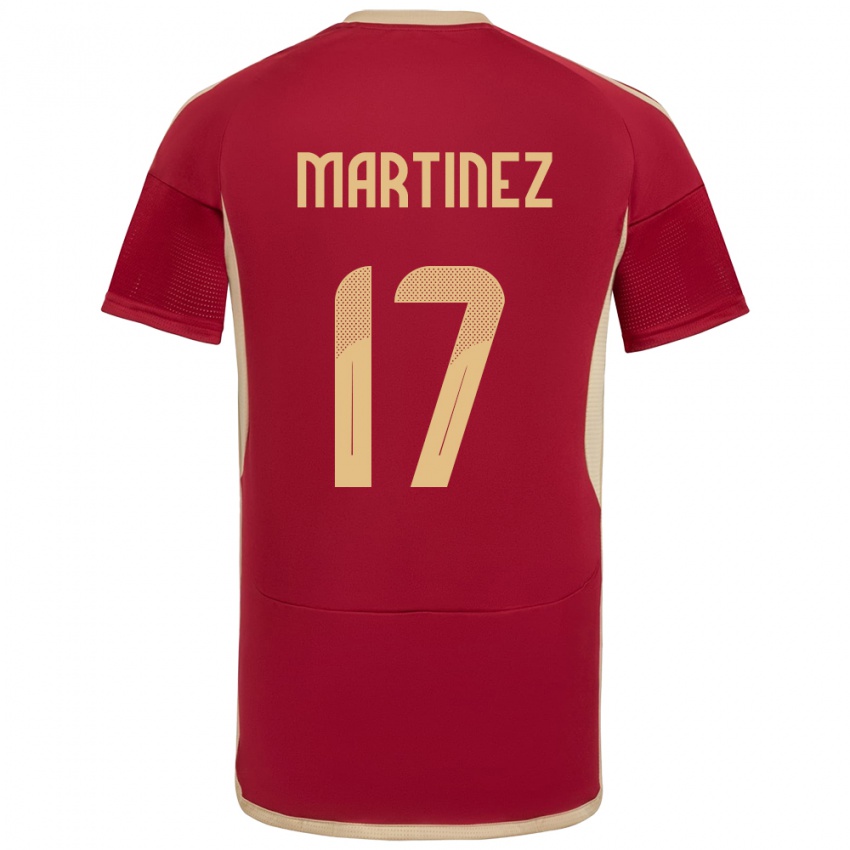 Niño Camiseta Venezuela David Martínez #17 Borgoña 1ª Equipación 24-26 La Camisa Argentina