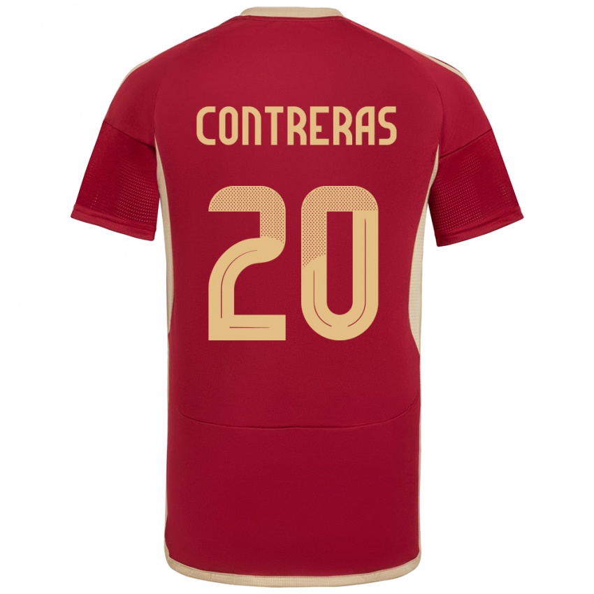 Niño Camiseta Venezuela Anderson Contreras #20 Borgoña 1ª Equipación 24-26 La Camisa Argentina