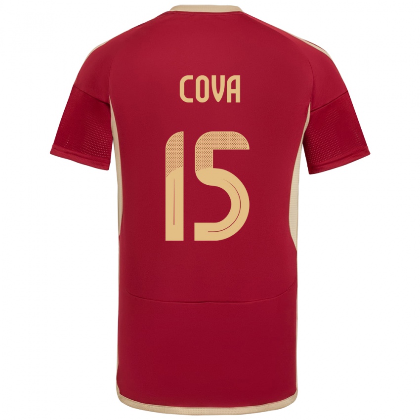 Niño Camiseta Venezuela Adrián Cova #15 Borgoña 1ª Equipación 24-26 La Camisa Argentina