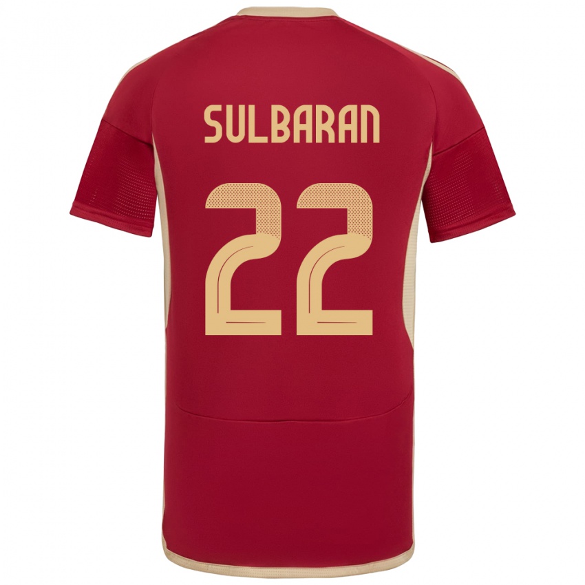 Niño Camiseta Venezuela Manuel Sulbarán #22 Borgoña 1ª Equipación 24-26 La Camisa Argentina