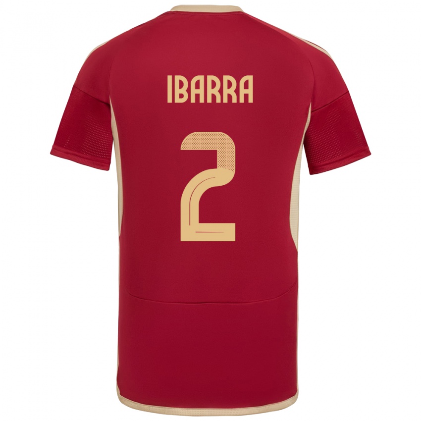 Niño Camiseta Venezuela Pablo Ibarra #2 Borgoña 1ª Equipación 24-26 La Camisa Argentina