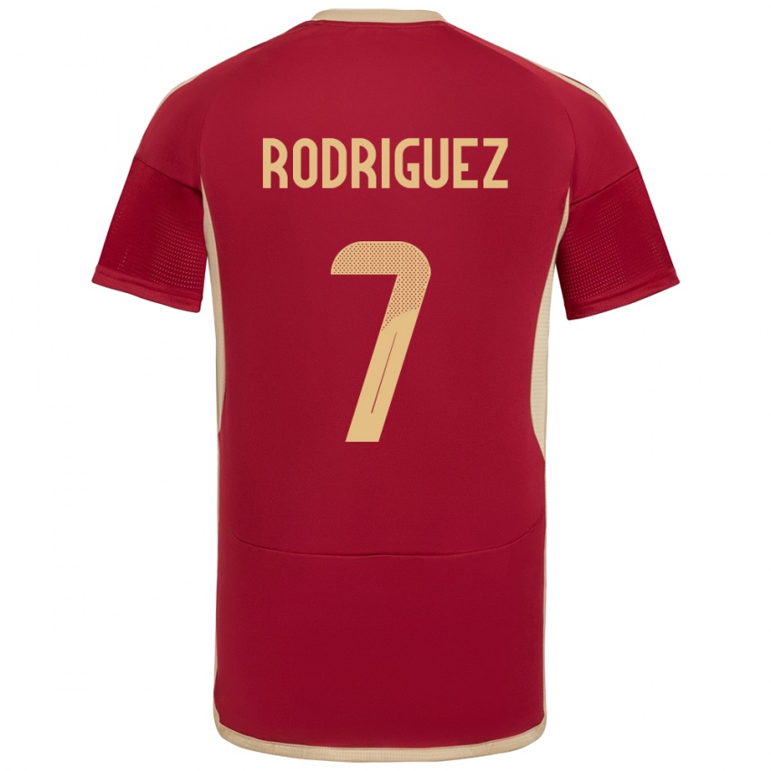 Niño Camiseta Venezuela Daniuska Rodriguez #7 Borgoña 1ª Equipación 24-26 La Camisa Argentina