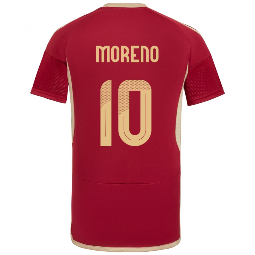 Niño Camiseta Venezuela Yerliane Moreno #10 Borgoña 1ª Equipación 24-26 La Camisa Argentina