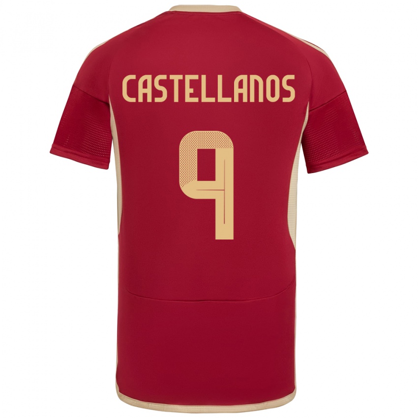 Niño Camiseta Venezuela Deyna Castellanos #9 Borgoña 1ª Equipación 24-26 La Camisa Argentina