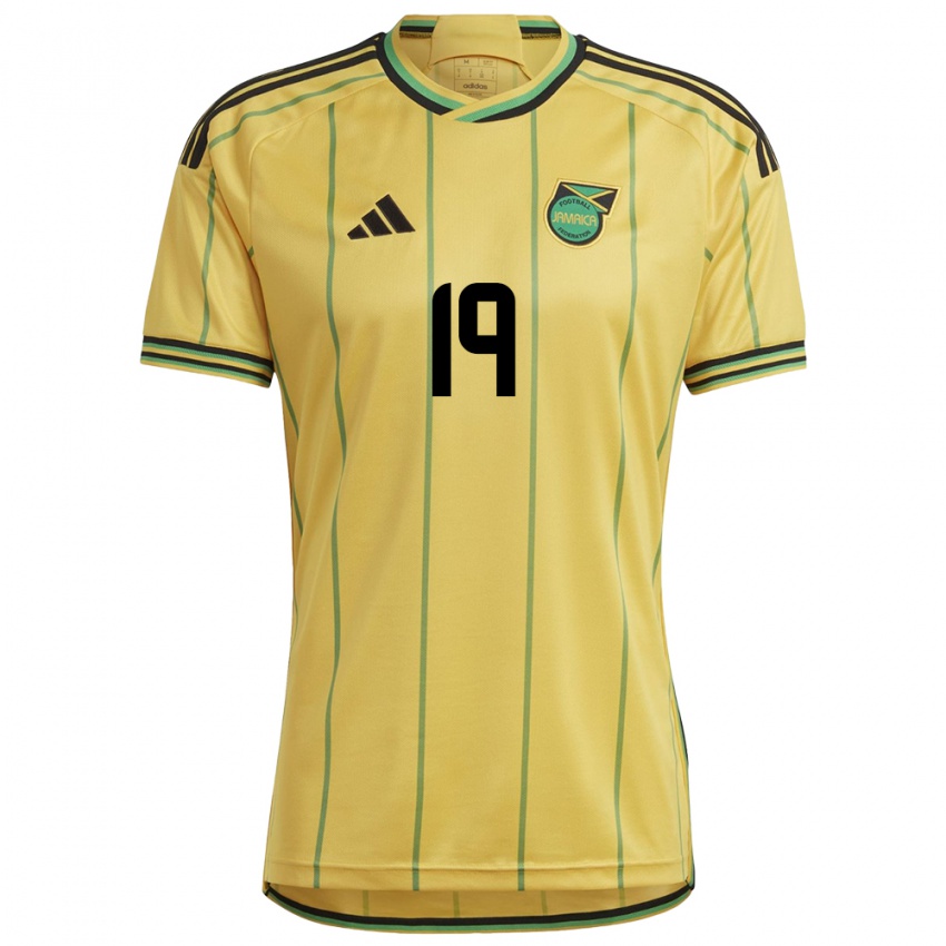 Niño Camiseta Jamaica Tiernny Wiltshire #19 Amarillo 1ª Equipación 24-26 La Camisa Argentina