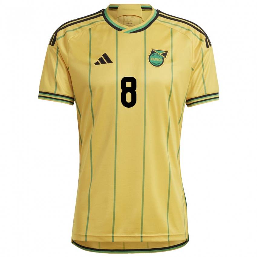 Niño Camiseta Jamaica Drew Spence #8 Amarillo 1ª Equipación 24-26 La Camisa Argentina