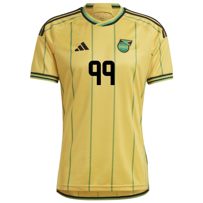 Niño Camiseta Jamaica Malikae Dayes #99 Amarillo 1ª Equipación 24-26 La Camisa Argentina