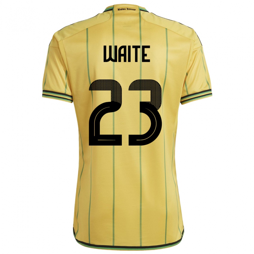 Niño Camiseta Jamaica Jahmali Waite #23 Amarillo 1ª Equipación 24-26 La Camisa Argentina