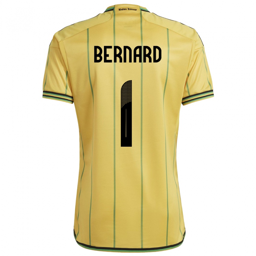 Niño Camiseta Jamaica Akeem Bernard #1 Amarillo 1ª Equipación 24-26 La Camisa Argentina