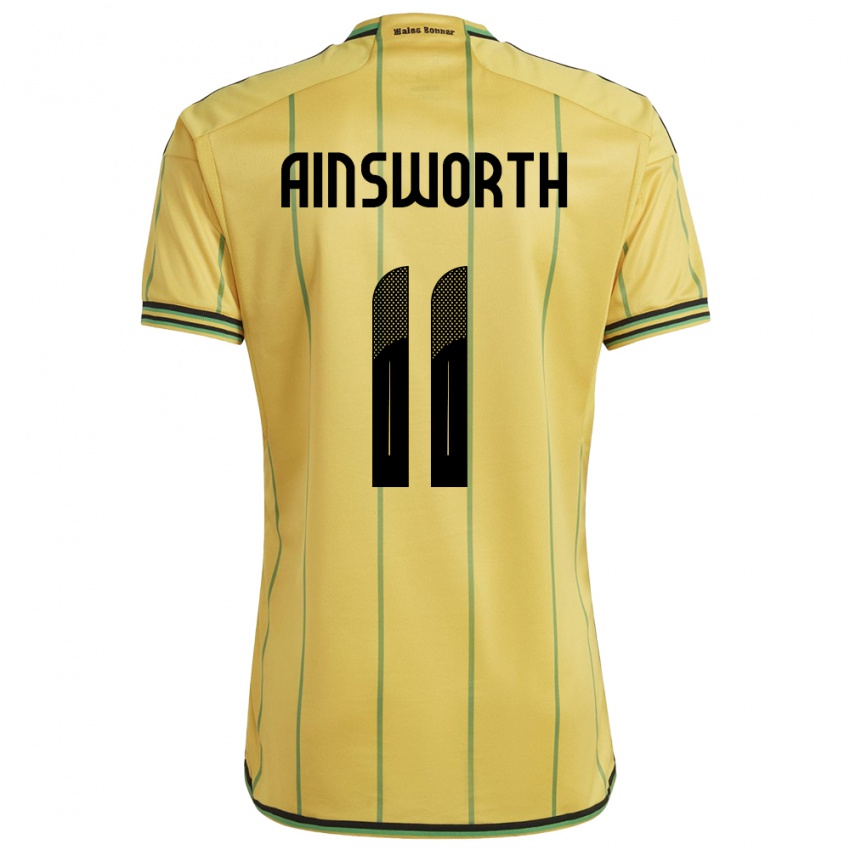 Niño Camiseta Jamaica Christopher Ainsworth #11 Amarillo 1ª Equipación 24-26 La Camisa Argentina