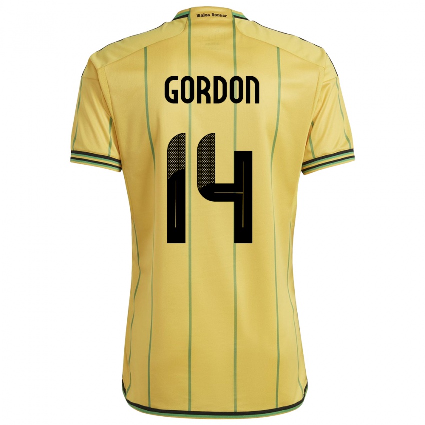 Niño Camiseta Jamaica Ashton Gordon #14 Amarillo 1ª Equipación 24-26 La Camisa Argentina