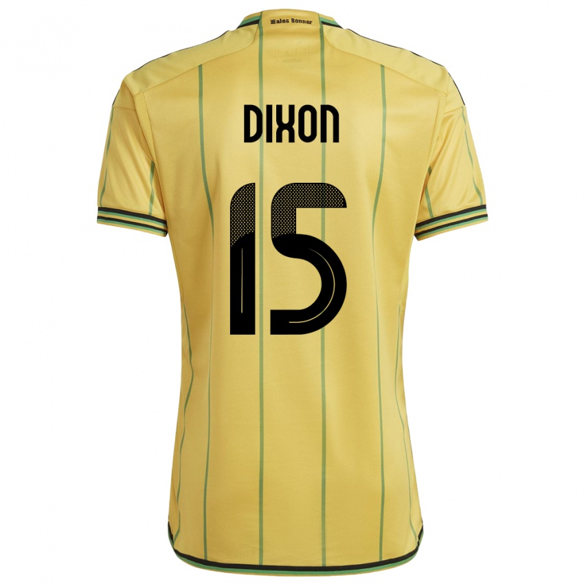 Niño Camiseta Jamaica Ahir Dixon #15 Amarillo 1ª Equipación 24-26 La Camisa Argentina