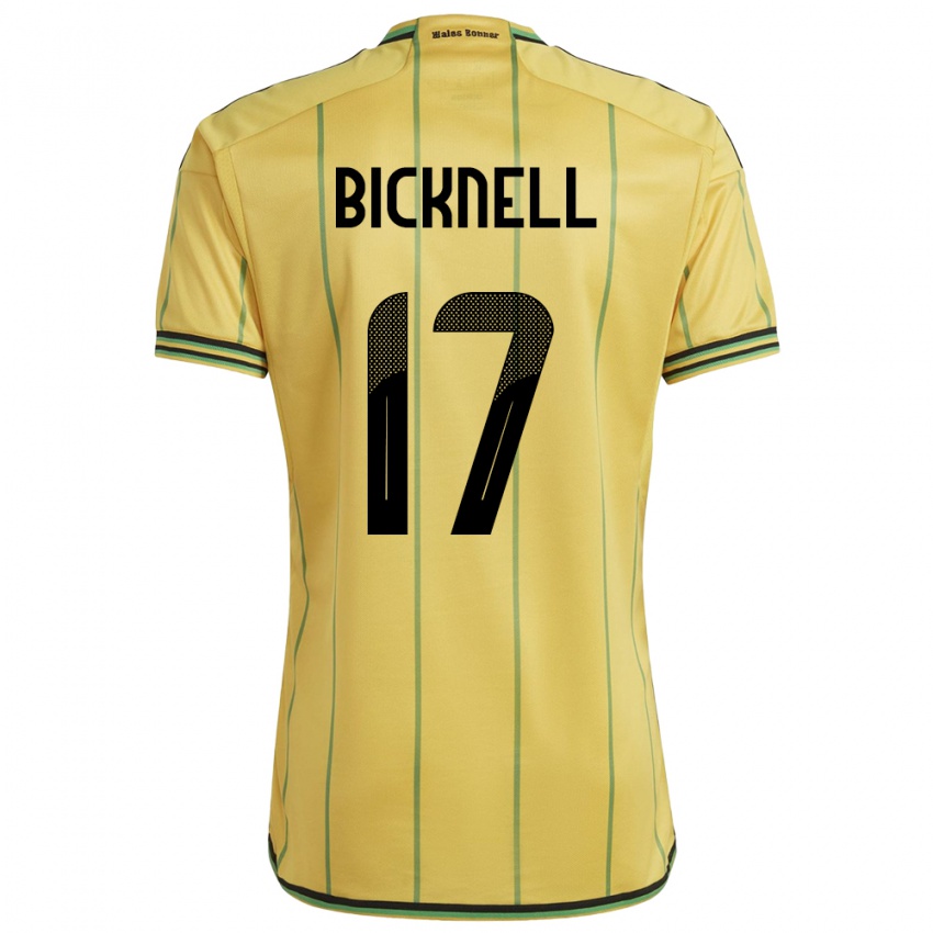 Niño Camiseta Jamaica Alexander Bicknell #17 Amarillo 1ª Equipación 24-26 La Camisa Argentina