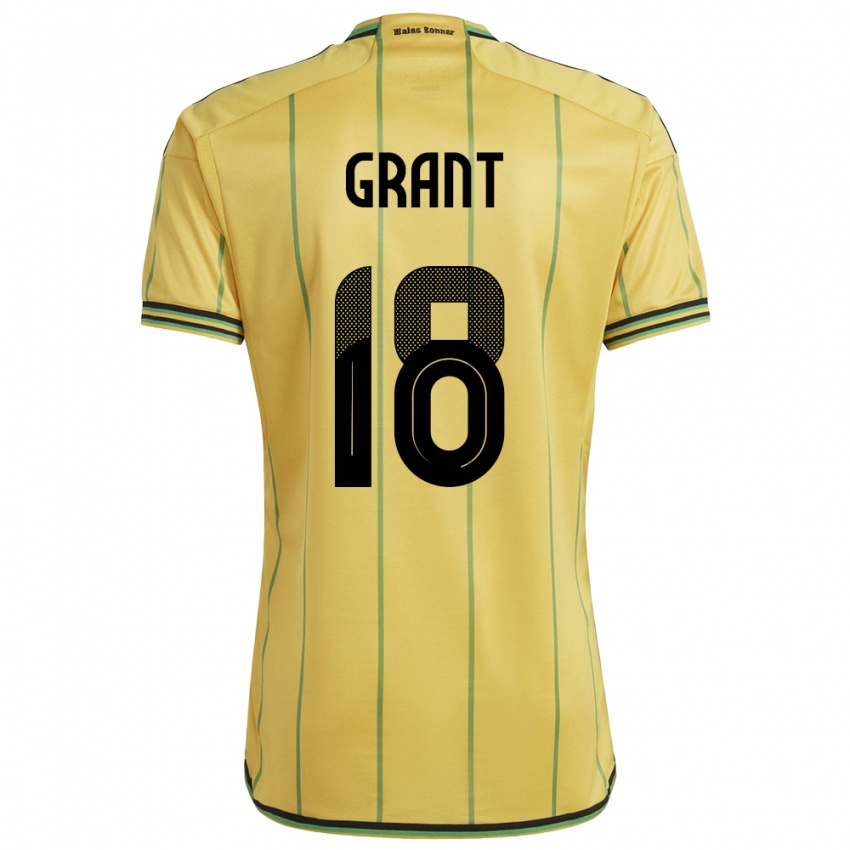 Niño Camiseta Jamaica George Grant #18 Amarillo 1ª Equipación 24-26 La Camisa Argentina