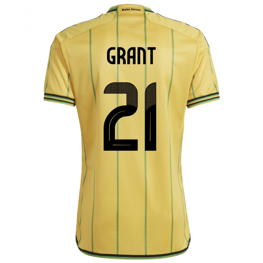 Niño Camiseta Jamaica Joshua Grant #21 Amarillo 1ª Equipación 24-26 La Camisa Argentina