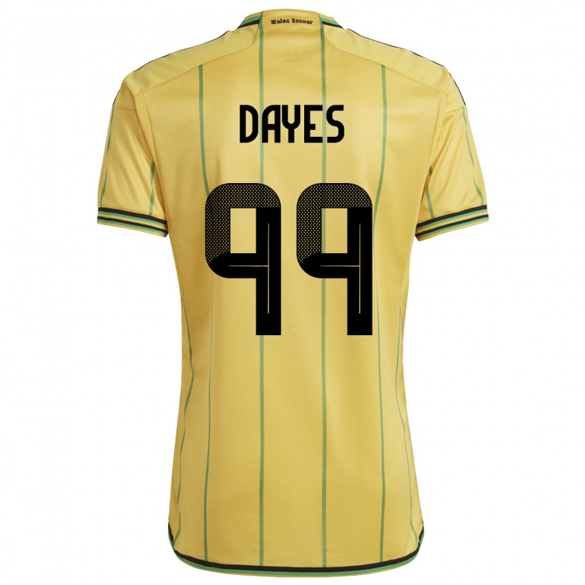 Niño Camiseta Jamaica Malikae Dayes #99 Amarillo 1ª Equipación 24-26 La Camisa Argentina