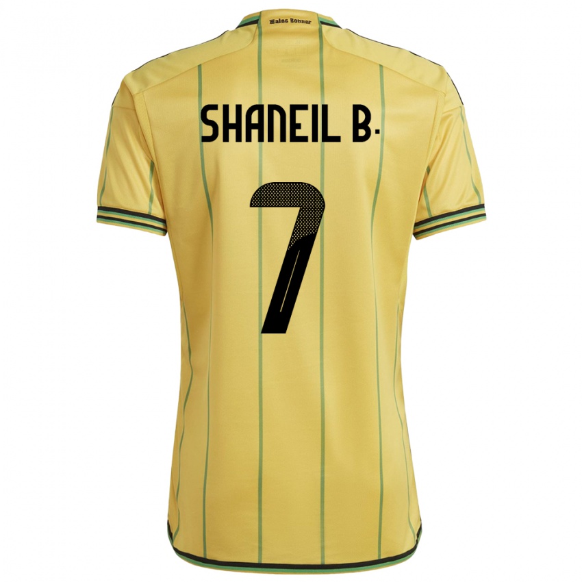 Niño Camiseta Jamaica Shaneil Buckley #7 Amarillo 1ª Equipación 24-26 La Camisa Argentina