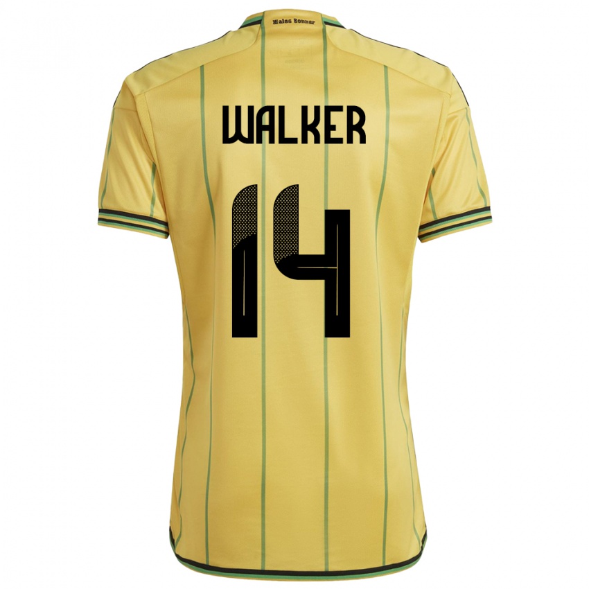 Niño Camiseta Jamaica Ricshya Walker #14 Amarillo 1ª Equipación 24-26 La Camisa Argentina