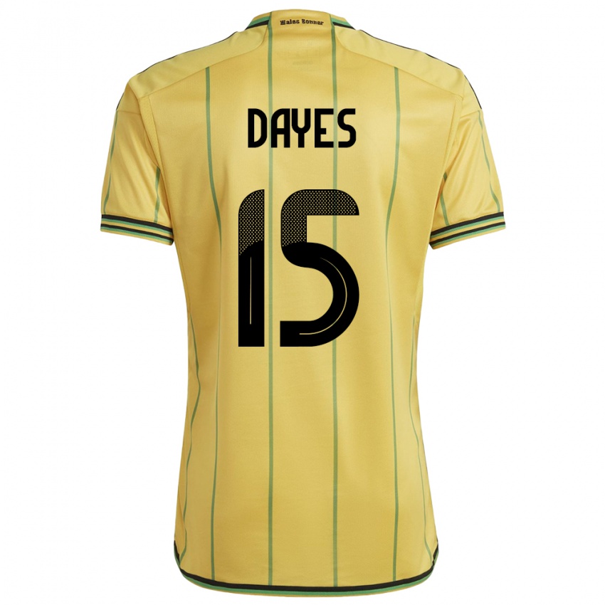 Niño Camiseta Jamaica Mikayla Dayes #15 Amarillo 1ª Equipación 24-26 La Camisa Argentina
