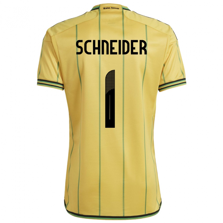 Niño Camiseta Jamaica Sydney Schneider #1 Amarillo 1ª Equipación 24-26 La Camisa Argentina