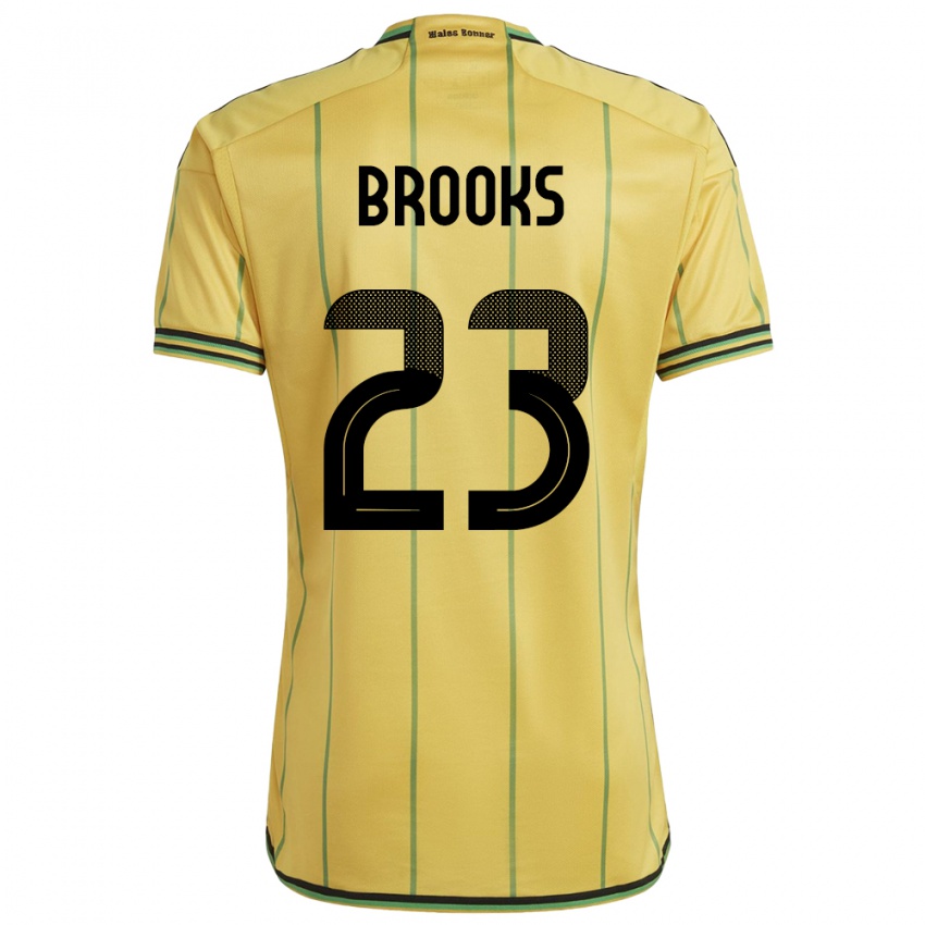 Niño Camiseta Jamaica Liya Brooks #23 Amarillo 1ª Equipación 24-26 La Camisa Argentina