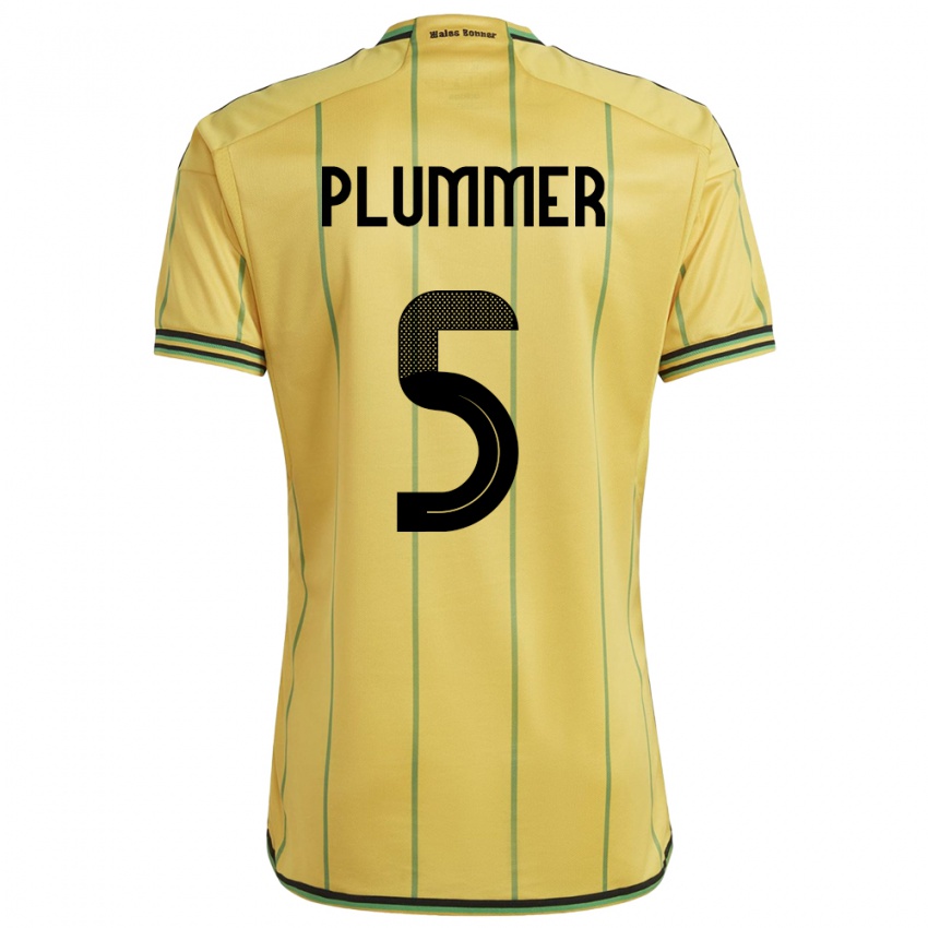 Niño Camiseta Jamaica Konya Plummer #5 Amarillo 1ª Equipación 24-26 La Camisa Argentina