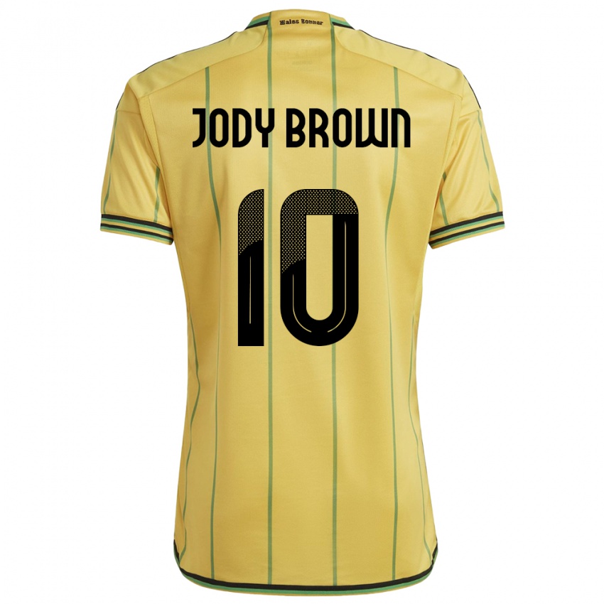 Niño Camiseta Jamaica Jody Brown #10 Amarillo 1ª Equipación 24-26 La Camisa Argentina