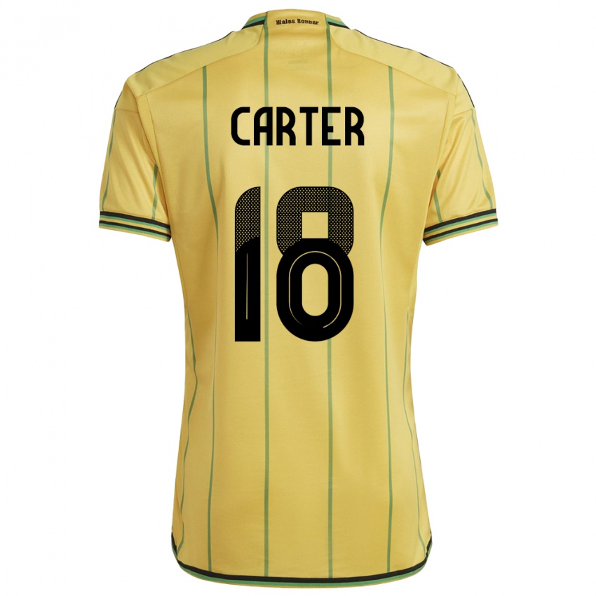 Niño Camiseta Jamaica Trudi Carter #18 Amarillo 1ª Equipación 24-26 La Camisa Argentina