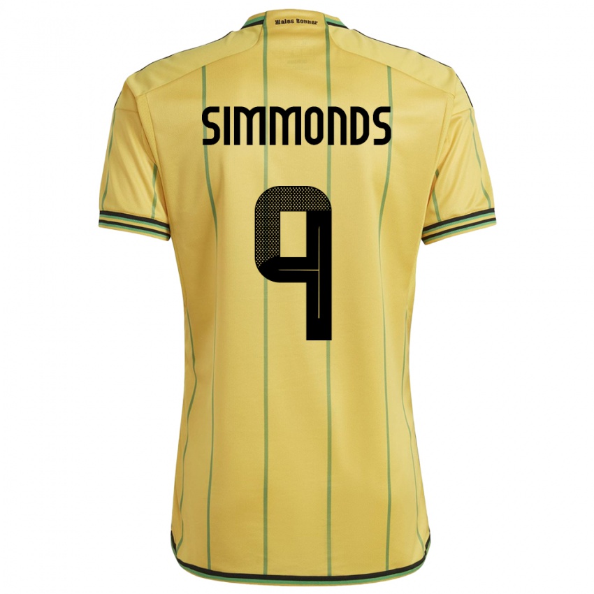 Niño Camiseta Jamaica Kameron Simmonds #9 Amarillo 1ª Equipación 24-26 La Camisa Argentina