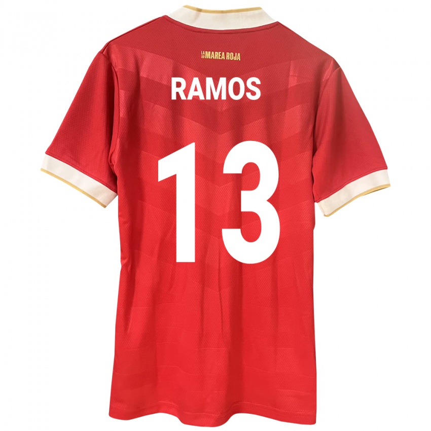 Niño Camiseta Panamá Jiovany Ramos #13 Rojo 1ª Equipación 24-26 La Camisa Argentina