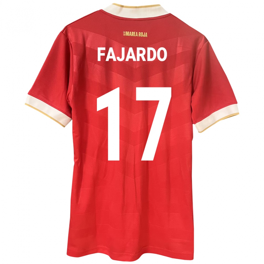 Niño Camiseta Panamá José Fajardo #17 Rojo 1ª Equipación 24-26 La Camisa Argentina