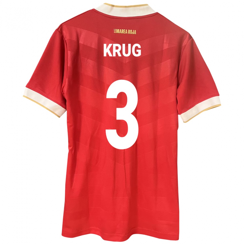 Niño Camiseta Panamá Martín Krug #3 Rojo 1ª Equipación 24-26 La Camisa Argentina
