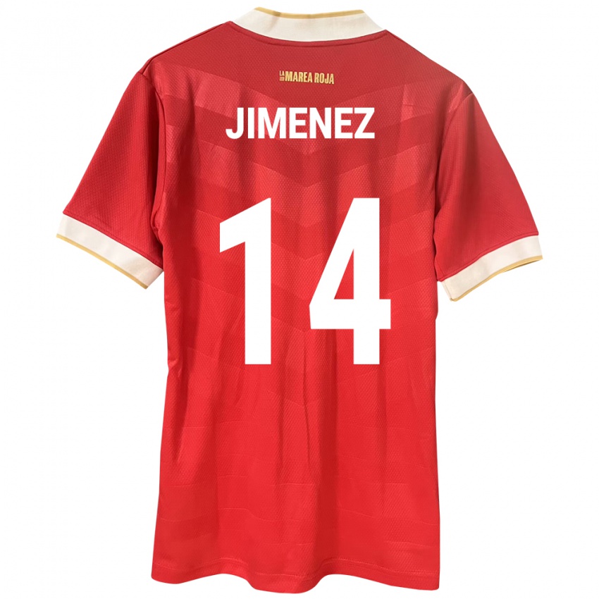 Niño Camiseta Panamá Juan Jiménez #14 Rojo 1ª Equipación 24-26 La Camisa Argentina