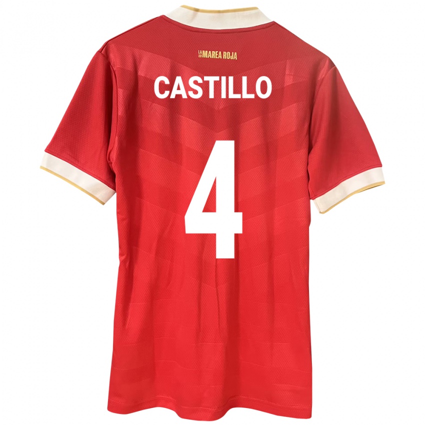Niño Camiseta Panamá Katherine Castillo #4 Rojo 1ª Equipación 24-26 La Camisa Argentina