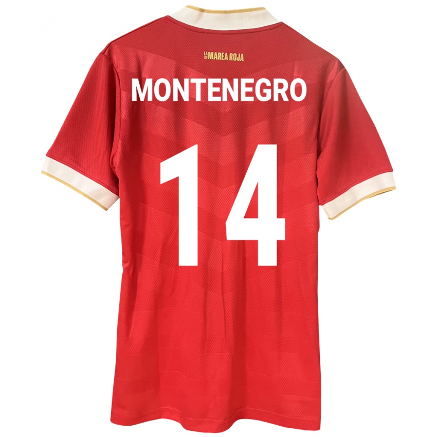 Niño Camiseta Panamá Carmen Montenegro #14 Rojo 1ª Equipación 24-26 La Camisa Argentina