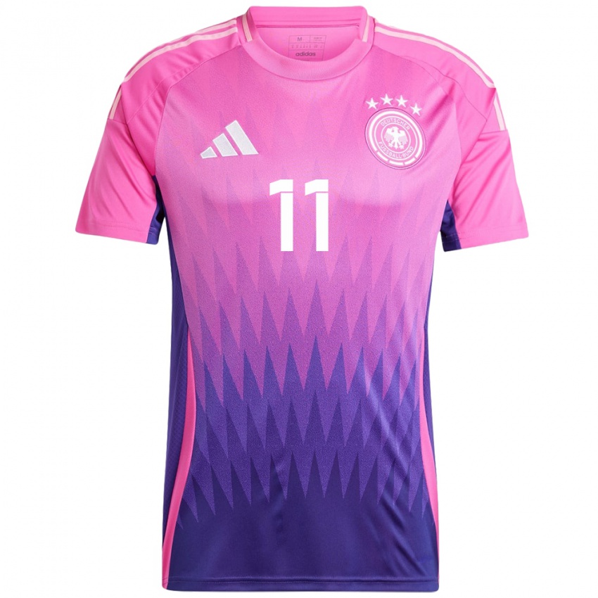 Niño Camiseta Alemania Ramona Petzelberger #11 Rosado Morado 2ª Equipación 24-26 La Camisa Argentina