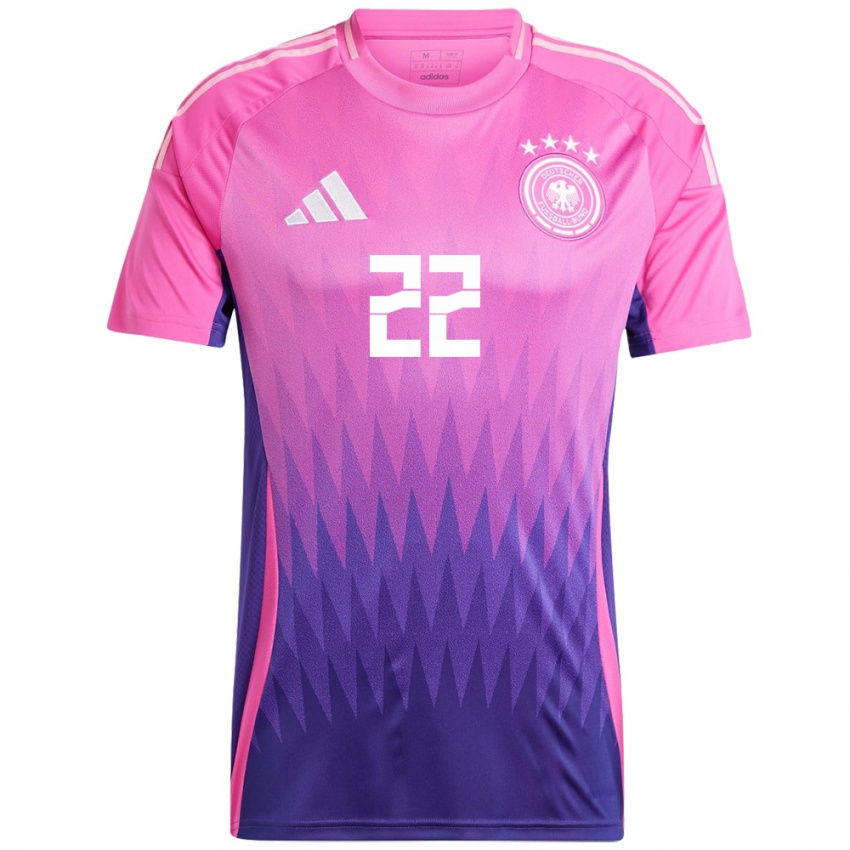 Niño Camiseta Alemania Jule Brand #22 Rosado Morado 2ª Equipación 24-26 La Camisa Argentina