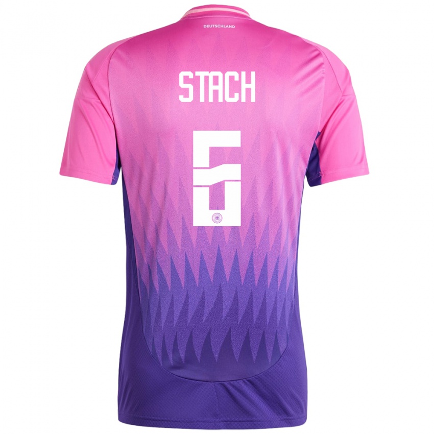 Niño Camiseta Alemania Anton Stach #6 Rosado Morado 2ª Equipación 24-26 La Camisa Argentina