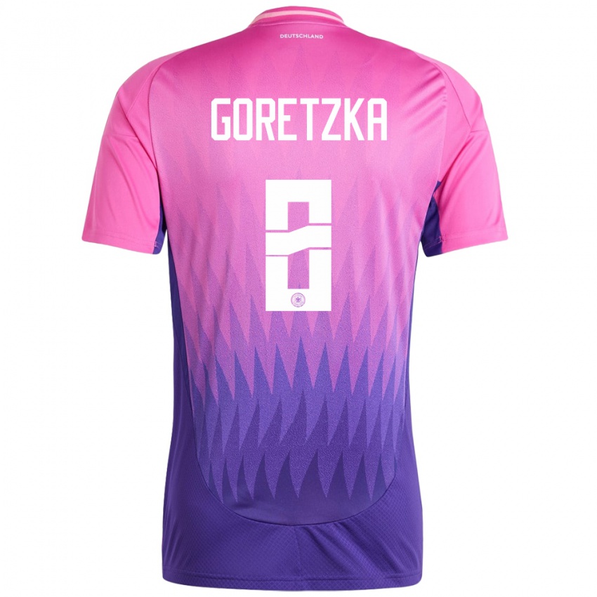 Niño Camiseta Alemania Leon Goretzka #8 Rosado Morado 2ª Equipación 24-26 La Camisa Argentina