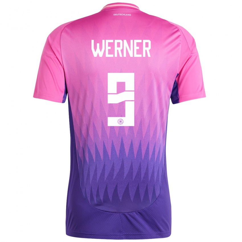 Niño Camiseta Alemania Timo Werner #9 Rosado Morado 2ª Equipación 24-26 La Camisa Argentina