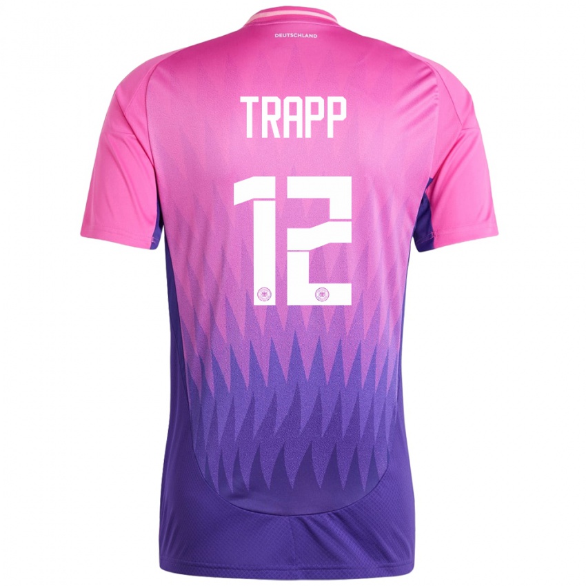 Niño Camiseta Alemania Kevin Trapp #12 Rosado Morado 2ª Equipación 24-26 La Camisa Argentina