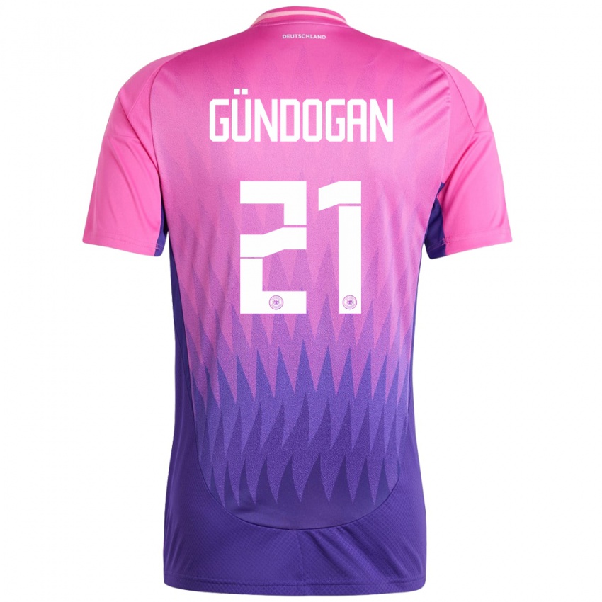 Niño Camiseta Alemania Ilkay Gundogan #21 Rosado Morado 2ª Equipación 24-26 La Camisa Argentina