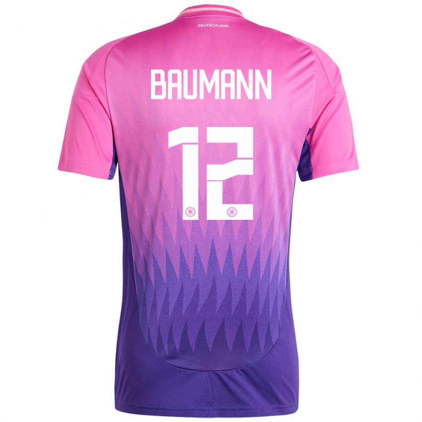 Niño Camiseta Alemania Oliver Baumann #12 Rosado Morado 2ª Equipación 24-26 La Camisa Argentina