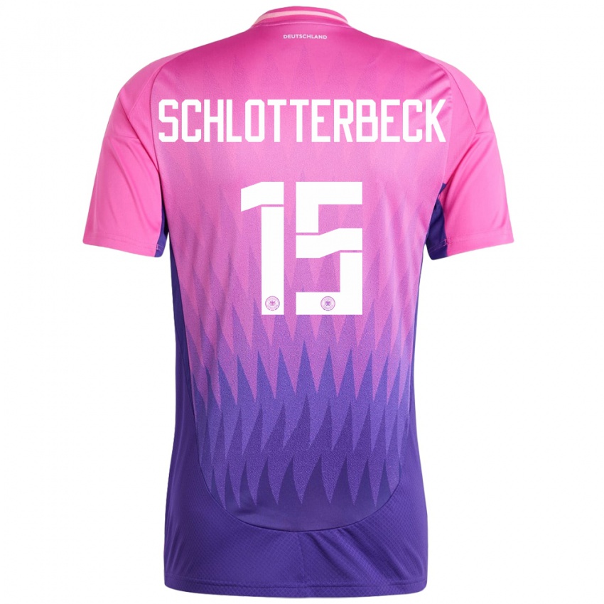 Niño Camiseta Alemania Nico Schlotterbeck #15 Rosado Morado 2ª Equipación 24-26 La Camisa Argentina