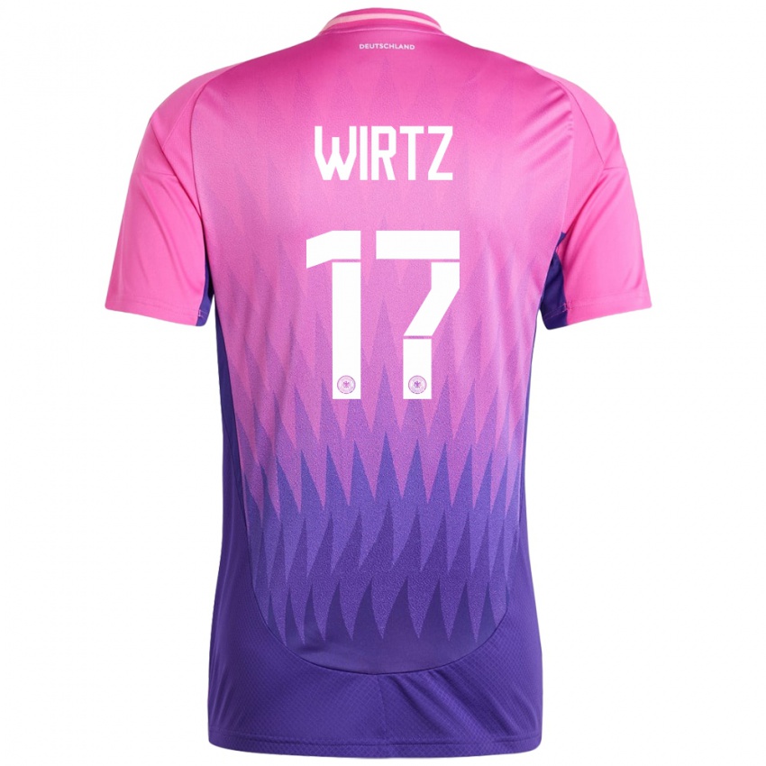 Niño Camiseta Alemania Florian Wirtz #17 Rosado Morado 2ª Equipación 24-26 La Camisa Argentina