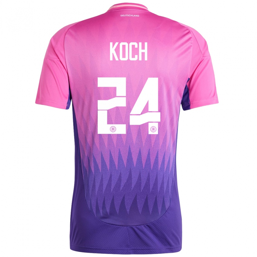 Niño Camiseta Alemania Robin Koch #24 Rosado Morado 2ª Equipación 24-26 La Camisa Argentina