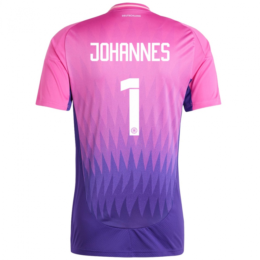 Niño Camiseta Alemania Stina Johannes #1 Rosado Morado 2ª Equipación 24-26 La Camisa Argentina