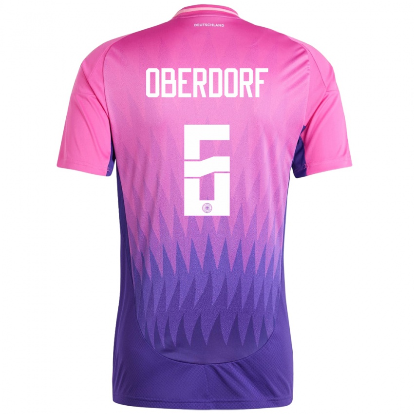 Niño Camiseta Alemania Lena Oberdorf #6 Rosado Morado 2ª Equipación 24-26 La Camisa Argentina